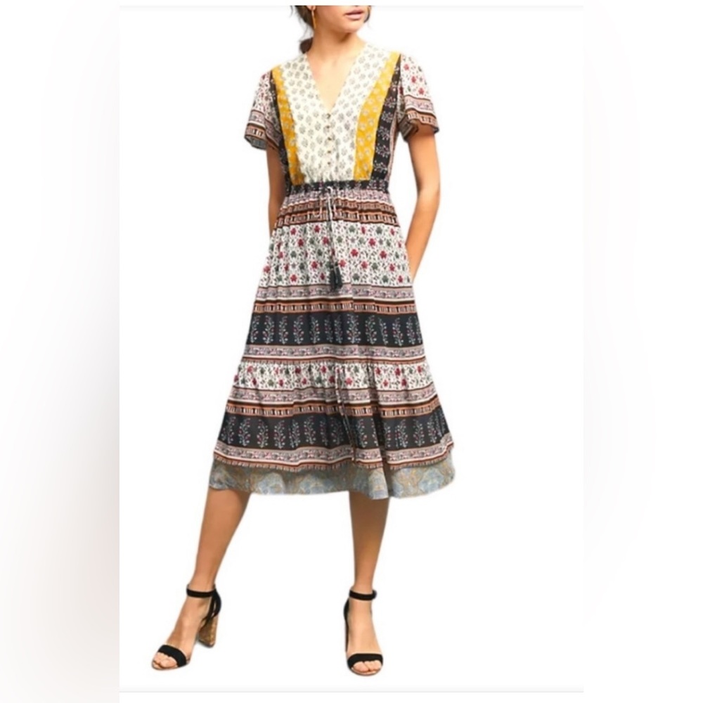 Anthropologie Multicolor Bohemian Dress